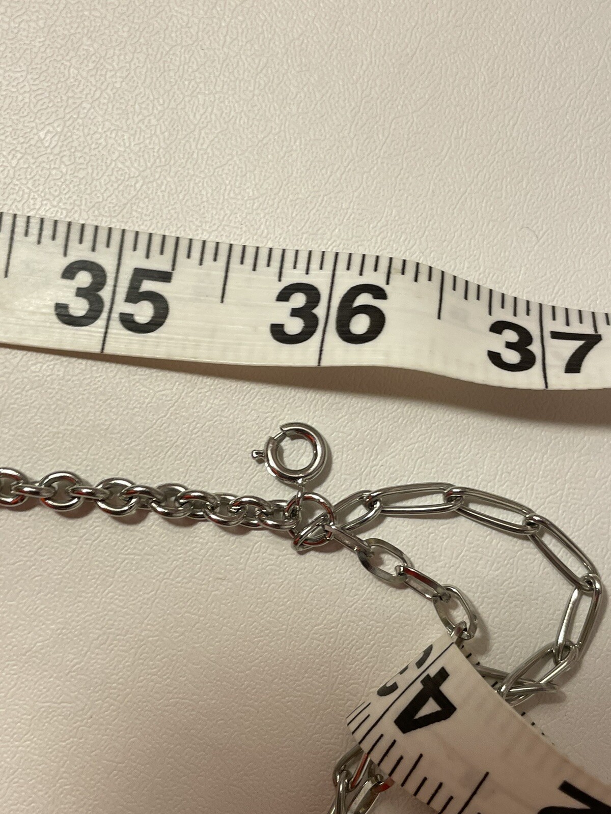 Vintage Triple Chain Layered Necklace Silver Tone, Oval Link, Paper ...