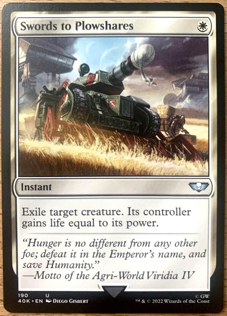 MTG Swords to Plowshares Warhammer 40,000 190 NON-FOIL