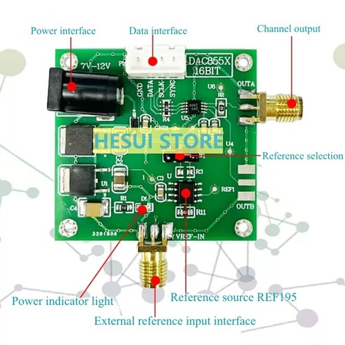 DAC8550 module 16-bit high precision single channel analog voltage output 0-5V - Picture 3 of 5