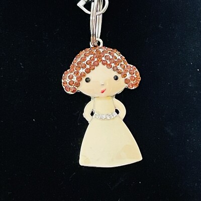 Disney Keychain Yoda Leia Jack Princess Bag Charm Enamel Rhinestone 2'' Clip PICK