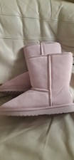 AUS WOOLI Australia Water-Resistant Genuine AU Sheepskin Mid Calf Boots UK 8