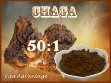 Certified Organic CHAGA Mushroom 50:1 High Potency dual extract powder 100 g