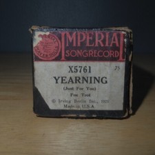 Vtg 1925 Imperial Player Piano Roll X5761 Yearning Just For You Fox Trot Irving