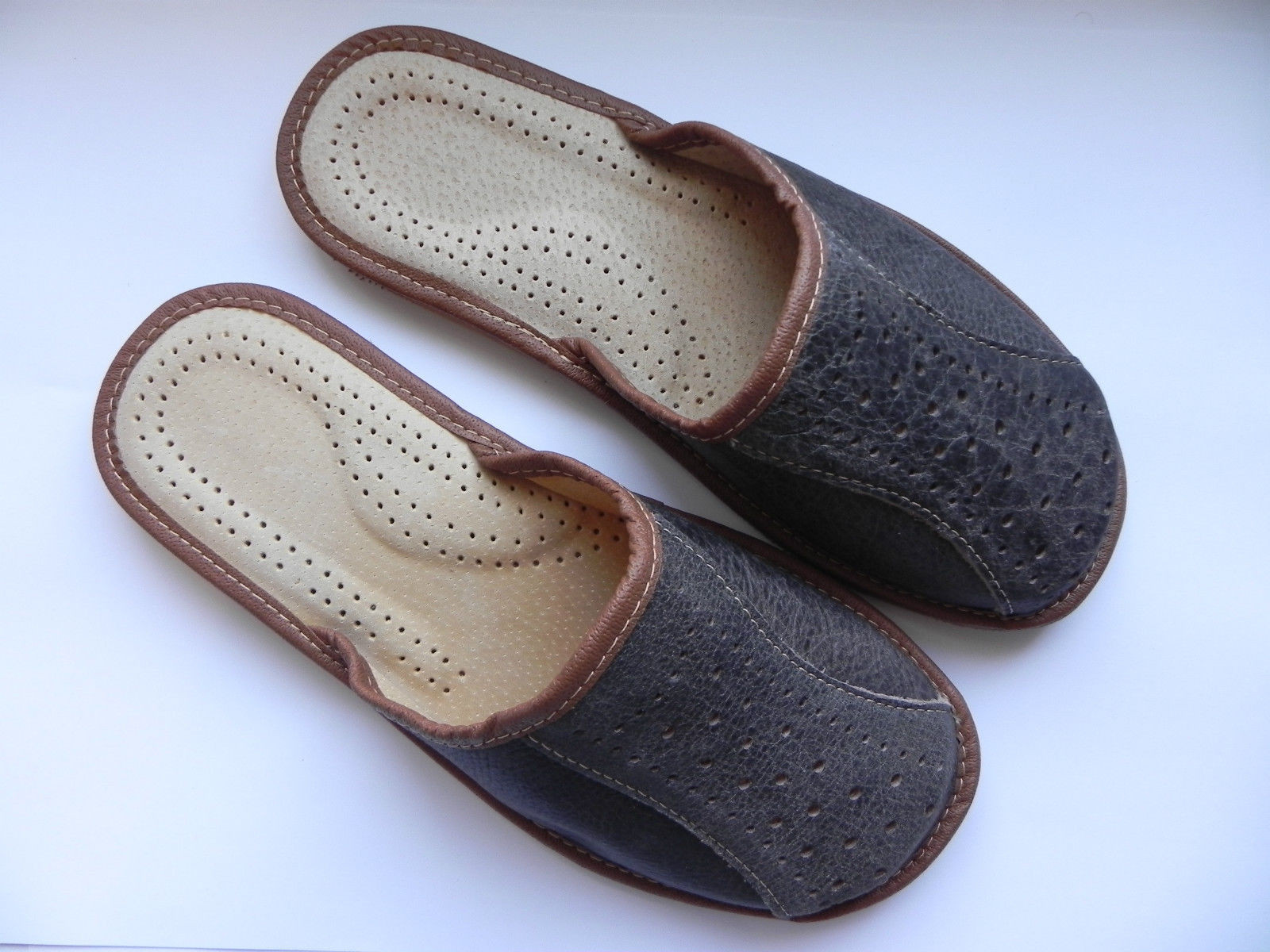 Men`s Leather Slippers 100 Natural Leather sizeUK 6,7,8,9,10,11,12 eBay