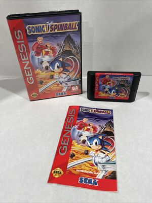 Sonic The Hedgehog Spinball for SEGA Genesis 1993 - Complete Tested Works