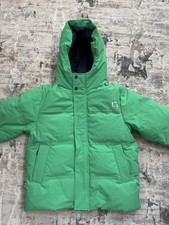 NEW Zara kids water resistant windproof down puffer jacket coat green ski RECCO