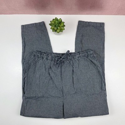 Classic Elements Black White Gingham Picnic Checkered Pants Vintage Women Large