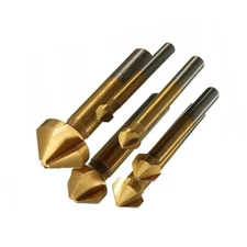 6Pcs 90Degree HSS Chamfer Cutter Bit Chamfering Countersink Drill Bits Accessory