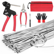 Stainless Steel Zip Ties Gun Kitheavy Duty Outdoor Fastening Cable Tie Tool Set