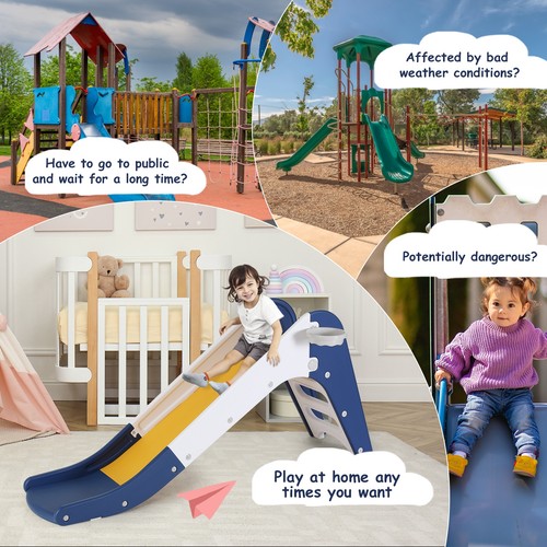 Slide for Kids Freestanding Slide Baby Slide Indoor Playground Slide Climber Set - Picture 36 of 36