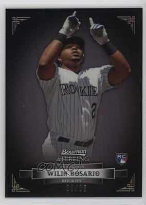 2012 Bowman Sterling Black Refractor /25 Wilin Rosario #24 Rookie RC 12i0