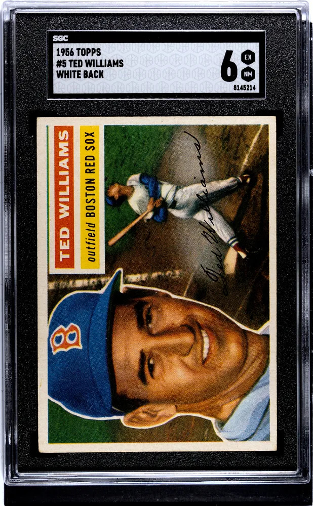 1956 Topps Ted Williams #5 White Back SGC 6