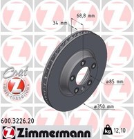 Zimmermann Bremsscheibe 600.3226.20 FüR Porsche VW Audi