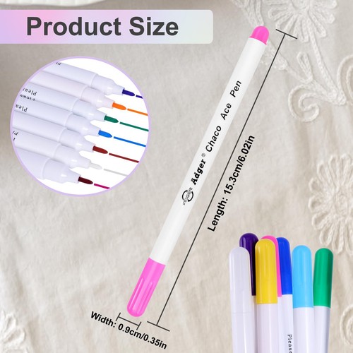14 PCS Water Soluble Fabric Pens for Sewing and Embroidery - Picture 7 of 7