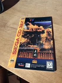 SUPREME WARRIOR Sega CD 32X Complete Great CONDITION