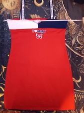 VTG 90s Tommy Hilfiger SAMPLE Dress Archivist Red Colorblock Mini - Made in USA?