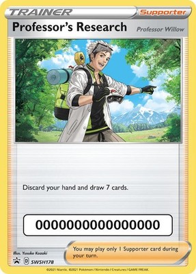 Professor's Research (w/ Pokemon Go Code) Sword & Shield Promo Cards SWSH178 NM