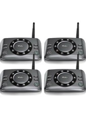 Wuloo Wireless Intercom System 4-Pack Hands-Free Full Duplex 5280 Ft Range