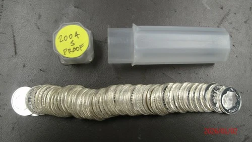 2004-S Roosevelt Proof Silver Dime Roll [50 Proof Dimes]