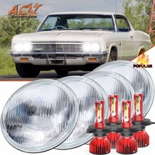 For Chevrolet Caprice 1966-1975 4pcs 5.75 5 34 Led Headlights Hilo Beam For Chevrolet Caprice 1966-1975 4pcs 5.75 5 34 Led Headlights Hilo Beam