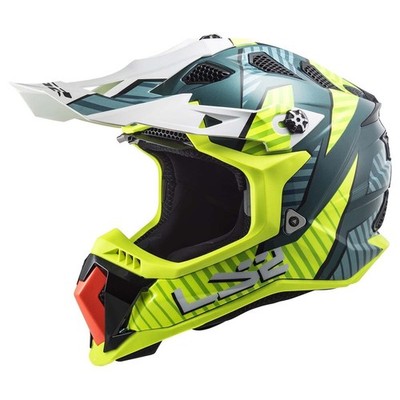 LS2 Helmets MX-Off Road Subverter Evo Astro Helmet (Gloss Cobalt Hi-Vis...