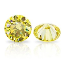 Excellent 1Ct Natural Yellow Color Round Cut Diamond VVS1 Clarity Certified