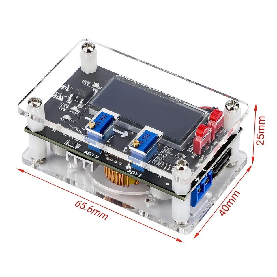 DC Buck Converter 12V to 1.5-32V 5A, LCD, USB, Protective Case - Image 4 of 4