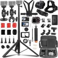 Accessories Kit for DJI Osmo Action 5Pro/4/3,Carrying Case with Belt 135Cm Selfi