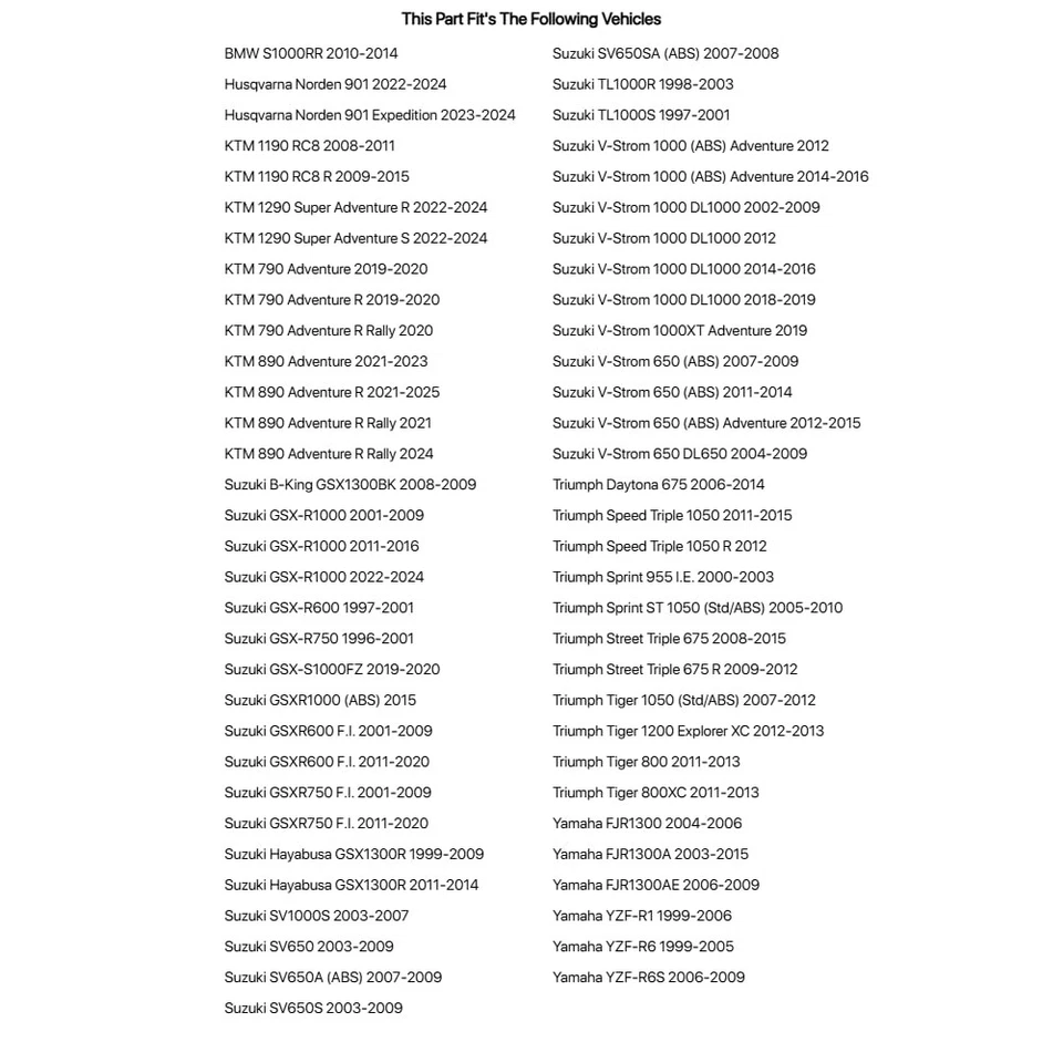 Kit de cojinetes de vástago de dirección Tusk para Suzuki SV1000S 2003-2007 Foto 2 de 4