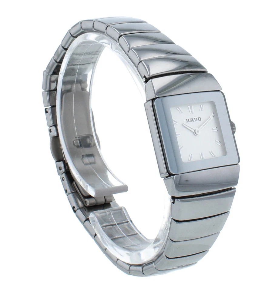 Rado Sintra Platinum-Tone White Dial 21mm Quartz Ceramic Ladies Watch R13334142 - Image 2 of 4