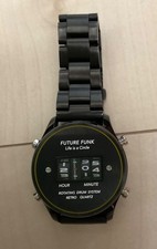 [FAULTY] FUTURE FUNK FF102 Black Roller Drum Quartz Watch Men's Retro