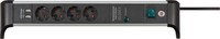 Brennenstuhl 1391020410 1.8m Indoor Angle IP20 Black Silver 4 AC Outlet s 
