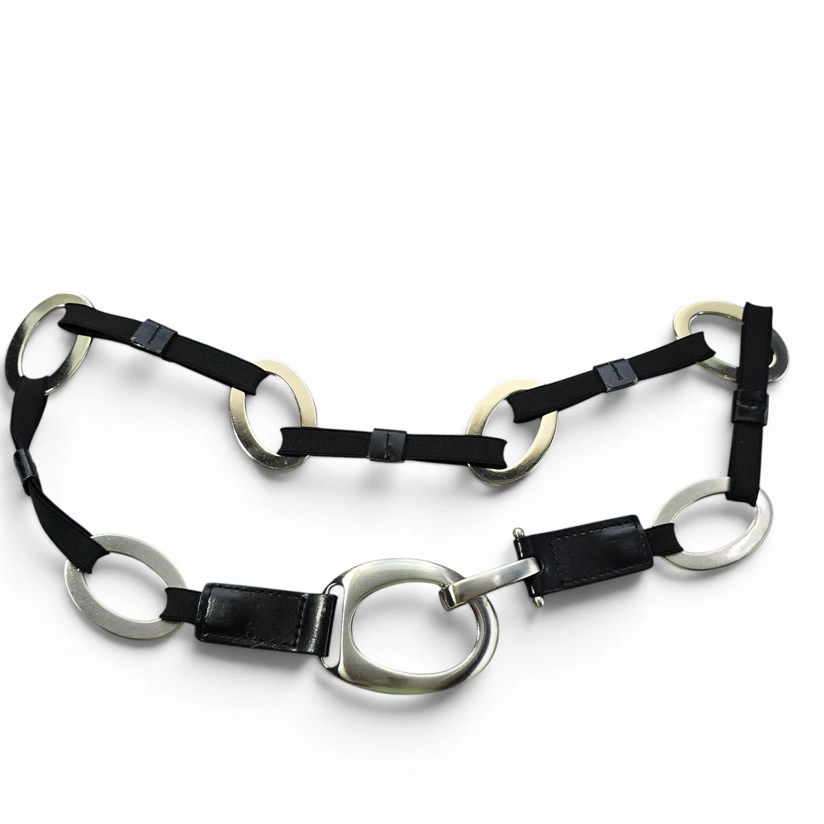 Suzi Roher 1949 Art Deco Silver Metal Stretch Elastic Statement Belt Suzi Roher Women main image 3