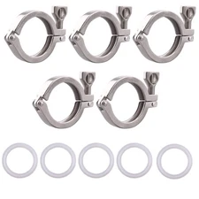 Sanitary Stainless Steel Tri-Clamp - Heavy Duty Sanitary Clamp with Wing Nut