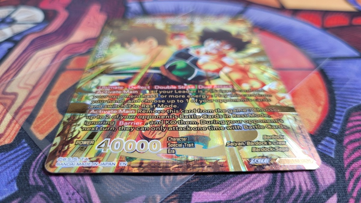 Bardock, Origin of the Legend BT18-148 GDR God Rare Dragon Ball Card Masters
