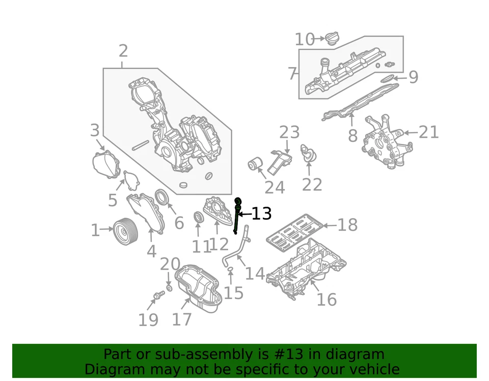 Genuine Nissan Dipstick 11140-7S020 - Imagem 2 de 2