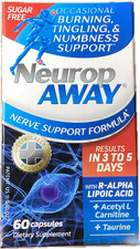 NeuropAWAY Nerve Support Formula 60 Daily Capsules 01/28