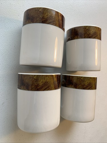 Ducks Unlimited Ducks in Flight Coffee Mugs Ivory Cup With Brown Marsh Trim Set - Picture 8 of 12