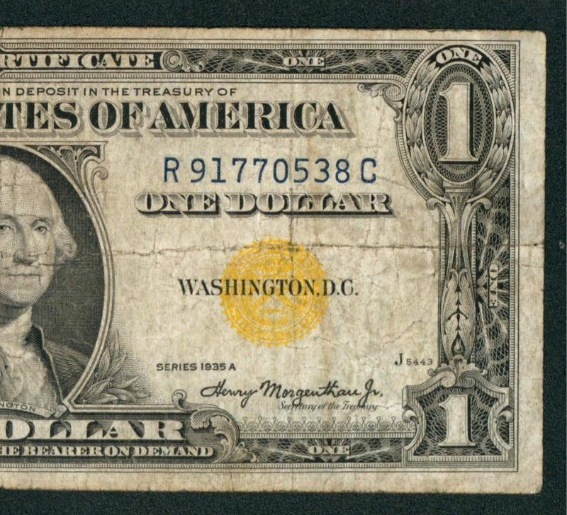 $1 1935 A (( NORTH AFRICA )) Silver Certificate ** PAPER CURRENCY