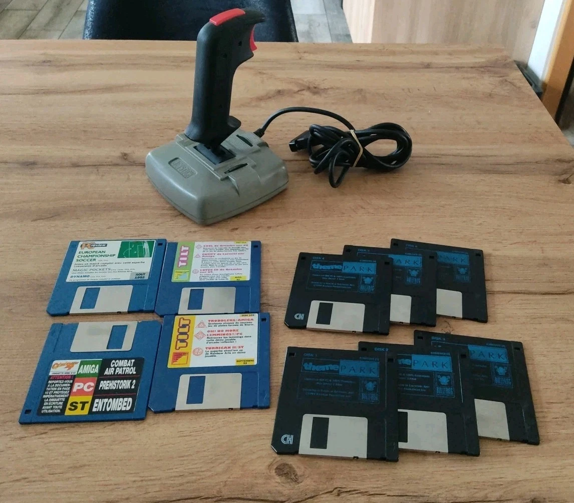 Joystick Vintage Boeder Crosscheck USB Pour PC - Occasion - Jeux Rétro