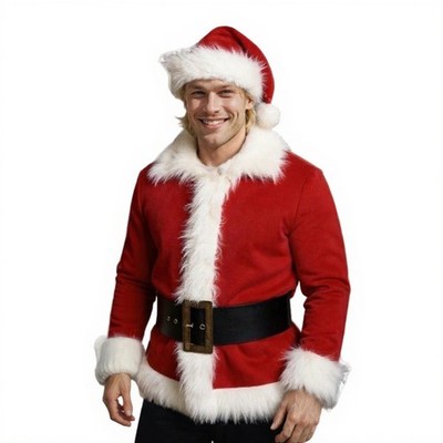 How the Grinch Stole Jim Carrey Christmas Grinch Costume Santa Coat with Hat