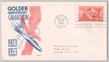 Dayton Ohio Golden Anniversary Of Aviation Cachet 19031953 1953