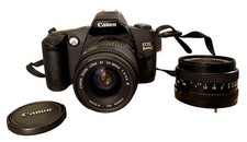 Canon EOS Rebel G 35mm SLR Film Camera With 2 Lenses