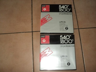 2 x BASF LPR 35 LH Professional 540 m, 1800 ft - 18 cm Metalltonbandspulen