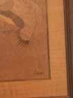Framed Wood  Exotic Wood Inlay  Art Frame Giant Bass -Hand Made Work Of Art ! — photo 4