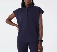 FIGS  Rafaela Scrub Top  Women's Size M Navy