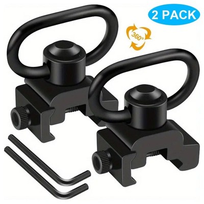 2 Pcs Riemenbügel QD Sling Mount Sling Swivels Quick Release Detach W/20mm NEU