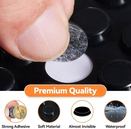 Rubber Feet for Electronics, Adhesive 122 Black, 122pcs Black Set - Picture 5 of 7