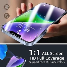 For iPhone 13 14 Pro Max HD Full Coverage Tempered Glass Screen Camera Protector