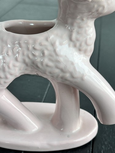 Haeger Pottery Pink baby Lamb Planter Mid Century Vintage Nursey Decor Baby Room - Picture 4 of 10